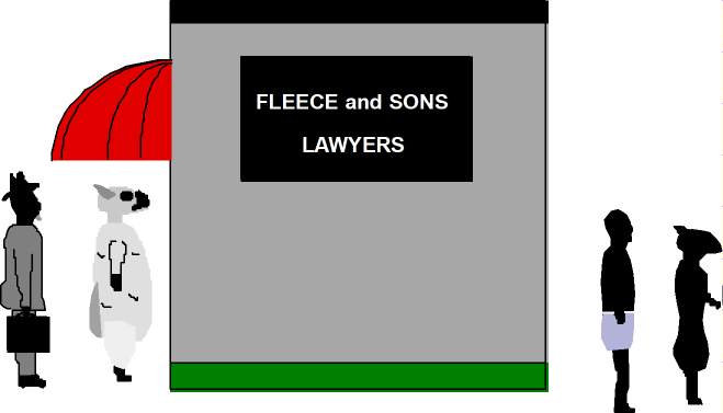 Fleece
                              and Sons Lawyer Cartoon