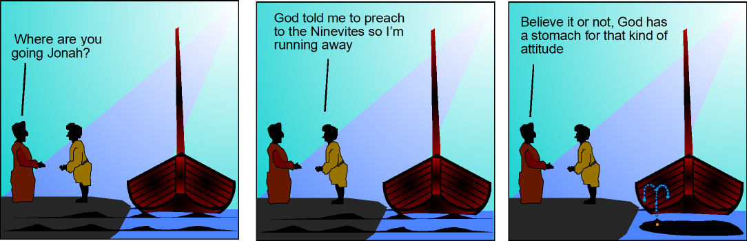 Jonah on the Run Cartoon