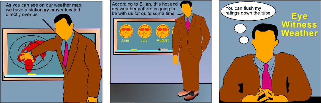 Elijah and the Rain Cartoon
